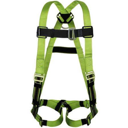 HONEYWELL MILLER DuraFlex Python Pass Through Full Body Harness with D-Ring, Universal, Green P950-4/UGN